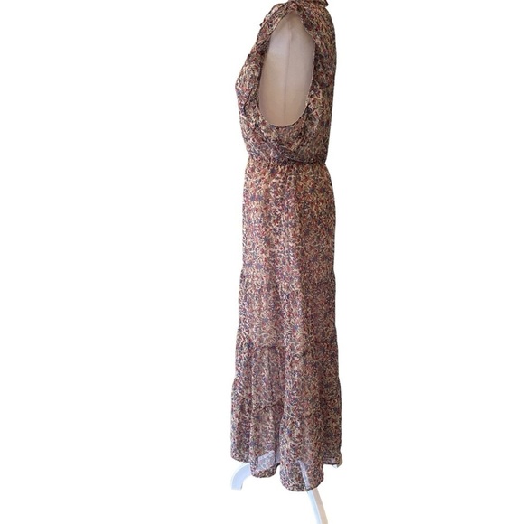 BB DAKOTA by Steve Madden Maxi Dress size M Floral prairie tiered cottage core - Picture 3 of 12